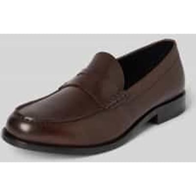 Loafers van glad leer met penny loafers