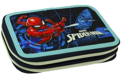 Spiderman Dark gevuld met pennenetui 2 levels