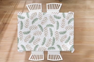 Kerst Tafelkleed - Kerstmis Decoratie - Tafellaken - Kerst - Patronen - Takken - 200x130 cm - Kerstmis Versiering - Tafeldecoratie Kerstmis - Kerstdecoratie tafel - Tafelversiering