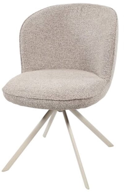 Eetkamerstoel Kate - off-white draaipoot 360 - Present Sandy 121 - eetkamerstoelen set van 2