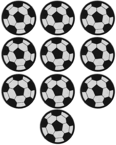 Dailygoods- Patches 30 Stuks - Geborduurde Voetbal Patches - Opstrijkbaar/Naaien - Decoratie Kleding/Tassen - Sportieve Decoratie - Veelzijdige Woondecoratie