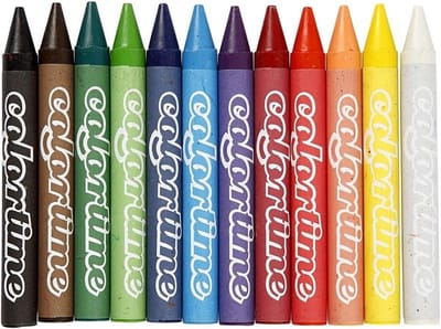 Waskrijtjes 12x - kleuren mix - waskrijtjes - wascokrijtjes