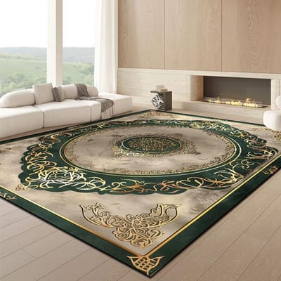 Nordic Luxe Gouden Groot Woonkamer Tapijt Huisdecoratie Villa Salon Kleed Op Maat Hotel Lobby Tapijt Antislip Vloermatten 160*200cm