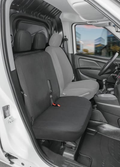 Walser Autostoelhoes Transporter Fit van stof antraciet geschikt voor Ford Transit Connect - Dubbele Bank front