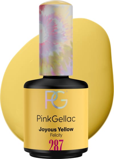 Pink Gellac Gellak - 287 Joyous Yellow 15ml - Gele Gel Nagellak - Gellac - Gel Nagels Producten