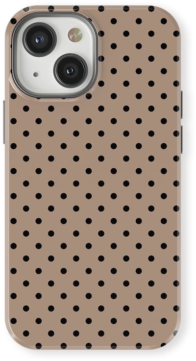 Polka Dots Hoesje geschikt voor iPhone 13 Mini | Geschikt Voor Mag | Stippen Design Backcover geschikt voor iPhone 13 Mini Cocoa Noir