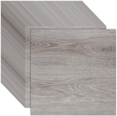 LIVIA HOME- Vloertegels Zelfklevend - 40 Stuks - 30 x 30 cm - Vinylvloer - Houtlook - Grijze Houtnerf - Vloerstickers voor Keuken/Woonkamer/Badkamer