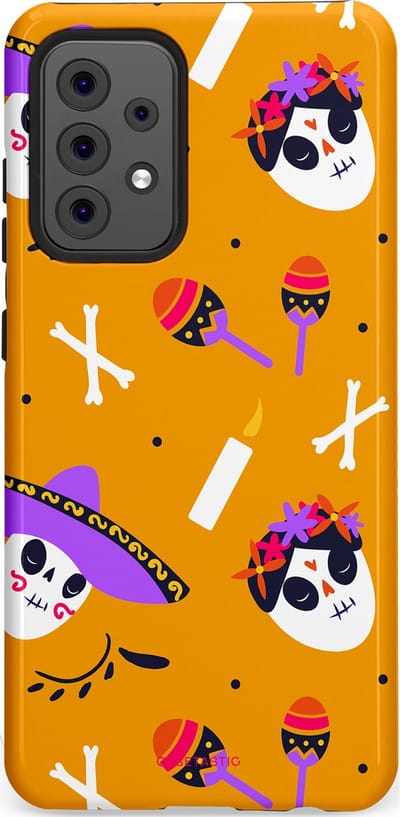 Casetastic Hoesje Geschikt voor Samsung A52 (4G/5G/s) - Stijlvolle Beschermende Duo-layer Case - Viva Muertos