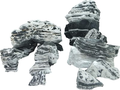 Aqua Della - Aquariumdecoratie - Vissen - Cloudy M - ±1kg Zwart/grijs - 1st