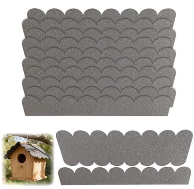 Dakshingle Set - Mini Dakshingles - Vogelhuis Dak - Zelfklevend Weerbestendig - 53 Stuks - Grijs