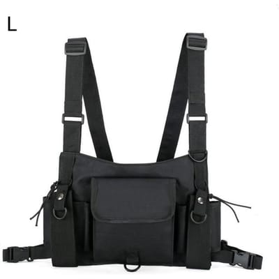 Unisex Buiten Verstelbaar Vest, Borsttas, Schouder Taille Tas, Draagbaar en Duurzaam