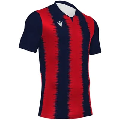 Macron Miram Shirt Korte Mouw Heren - Marine / Rood | Maat: 3XL