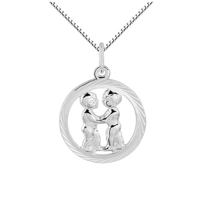 Montebello Ketting Tweeling - 925 Zilver Gerhodineerd - Horoscoop - Ø16mm - 45cm