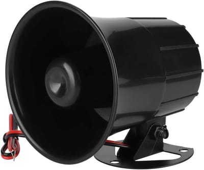 Buitenbeveiligingsalarm - Alarmhoorn Sirene - Huis Beveiligen - 110dB Luid Geluid - DC 12V - Zwart