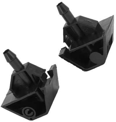 Dailygoods- Washer Jet Nozzle - 2x Windscherm Sproeier - Geschikt voor Ni-ssan Q-ashqai J10/JJ10 - Hoogwaardig Materiaal - Slijtvast en Duurzaam - Afmetingen 43x32x28 mm