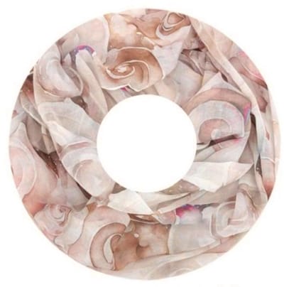 Dunne Colsjaal - Print - (33726#) - Taupe