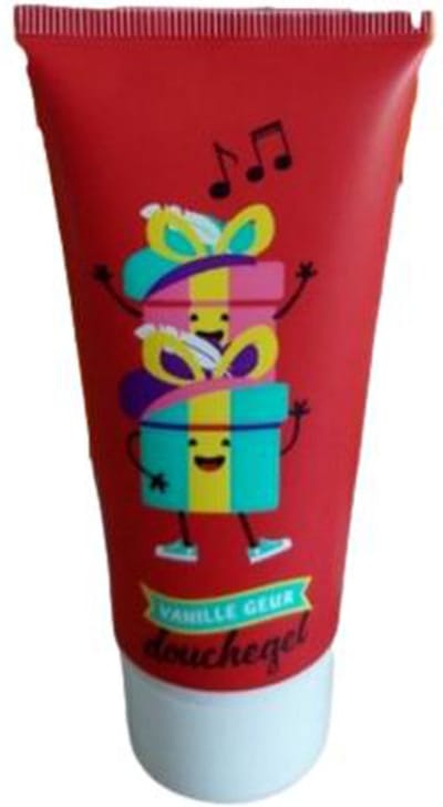 Fijne Sinterklaas! Douchegel - Cadeautjes -  Rood / Blauw - Vanille geur - 100ml - Schoencadeautjes sinterklaas