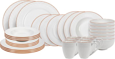 Serviesset Stratton 30-delig / 6 personen - 6 dinerborden, 6 ontbijtborden, 6 diepe borden, 6 kommen en 6 mokken