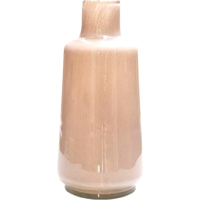 Vase The World Jana Elite Vaas - Ivoor Beige - Handgemaakt Dik Glas - Ø 18 x 35 cm