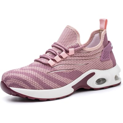 Stalen neus veiligheidsschoenen dames werk sneakers ademende luchtkussen werkschoenen dames lekvrije lichte veiligheids werkschoenen dames 38 gray
