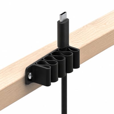 Set van 3 Kabelhouders voor Bureau – Kabel Organizer voor Bureau en Tafel – Kabelmanagement Clip voor Opladers, USB-kabels en Draden – Zwart