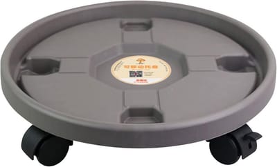 Ronde plantenroller met wielen voor binnen en buiten