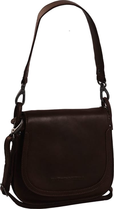 The Chesterfield Brand Leren Schoudertas Bruin Jersey
