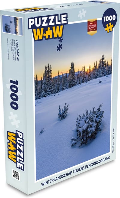 Puzzel Winterlandschap tijdens een zonsopgang - Legpuzzel - Puzzel 1000 stukjes volwassenen