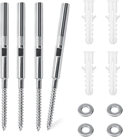 Set van 4 Onzichtbare Plankdragers - Stevige Drijvende Wandplankbeugels (100mm) - Draagvermogen 18kg