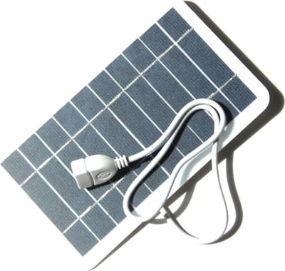 Miniatuur zonnepaneel van 2W 5V met USB-interface, zelfbouw monokristallijne silicium zonnecel, waterdicht zonnepaneel voor kamperen, geschikt voor powerbanks en mobiele telefoons.