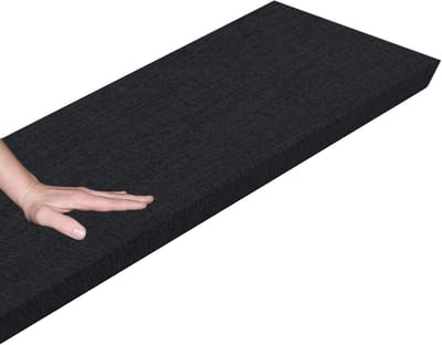 Bank Kussen Outdoor - Zitkussen Tuin - Comfortabel Zitten - Anti-Slip Bodem - 120x45x5cm - Zwart