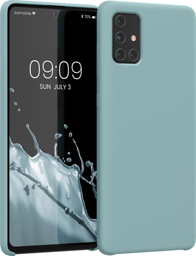 kwmobile telefoonhoesje geschikt voor Samsung Galaxy A71 - Hoesje met siliconen coating - Smartphone case in Arctische nacht