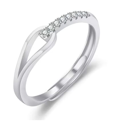 N3 Collecties Shining Classics sterling zilveren zirkonia ring voor dames