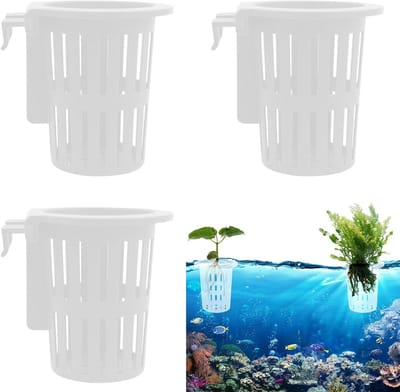 Vijverplantenmanden - Aquarium plantenpotten - Aquarium Begroeiing - Met Zuignap - 65 x 105 x 65 cm - Wit
