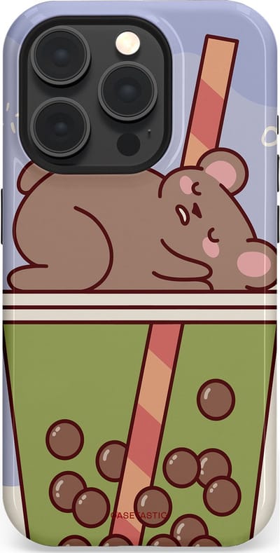 Casetastic Hoesje Geschikt voor Apple iPhone 15 Pro Magsafe - Stijlvolle Beschermende Duo-layer Case - Bubbelthee Droom