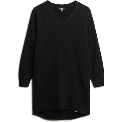 Superdry - Gebreide jurk met V-hals - Dames - Jurken