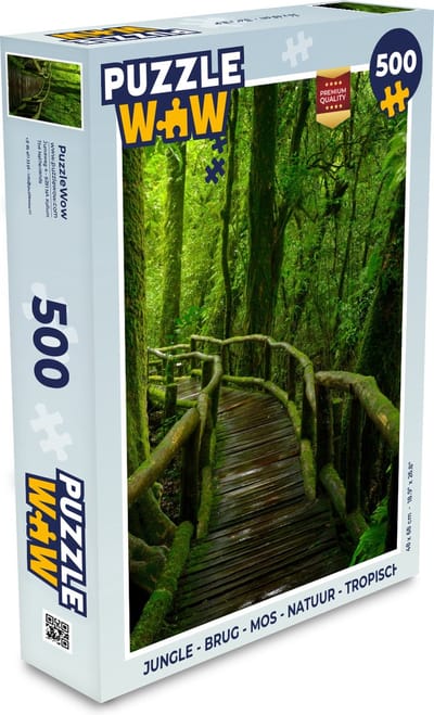 Puzzel Jungle - Brug - Mos - Natuur - Tropisch - Legpuzzel - Puzzel 500 stukjes