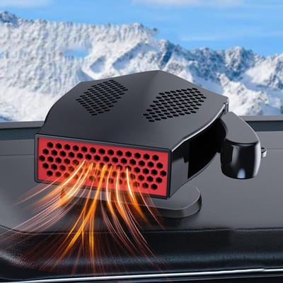 Ynkkvre - Auto Verwarming - Autoverwarmer - 12V Auto Verwarming - Draagbare Verwarming - Auto Kachel - Kachelventilator - 150W Snel Verwarmen - 2-in-1 Koude/Warme Modus - 360° Draaibaar - Plug & Play