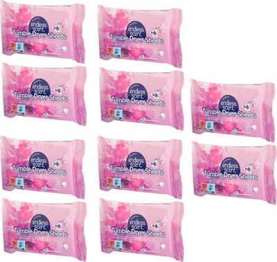 Endless Scent droogtrommeldoekjes - Roze / Paars - Floral Burst - Set van 300 - 10 Zakjes - Geurdoekjes voor de droger - Scented Dryer Wipes