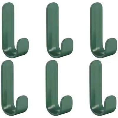6 stuks zelfklevende sterke wandhaken handdoekhaak deurhanger sleutel tas kapstok houder keuken badkamer accessoires thuis organizer groen