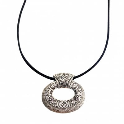 Ketting Tibetaanse look ketting zilverkleur 45 cm - Charme Bijoux