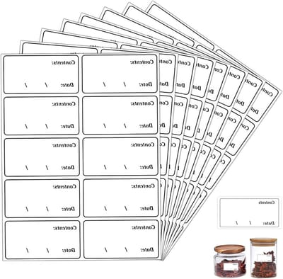400 Stuks 5x3 cm Waterdichte en Verwijderbare Labels voor Keuken en Huishoudelijk Gebruik, Ideaal voor Organisatie en Identificatie