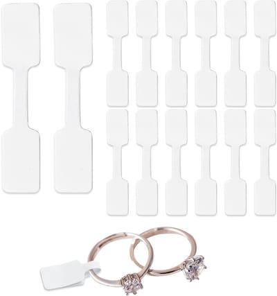 600 Stuks Lege Prijslabels voor Sieraden, Zelfklevende Stickers voor Kettingen, Oorbellen en Ringen, Ideaal voor Prijsidentificatie en Verkoop