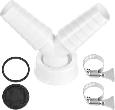 Afvoer Adapter - Dubbele Aansluiting - Wasmachine Vaatwasser - Terugstroom Bescherming - Y-Vorm