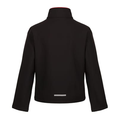 Regatta Kinder/Kids Ablaze 2 Layer Soft Shell Jas (Zwart/Klassiek Rood)