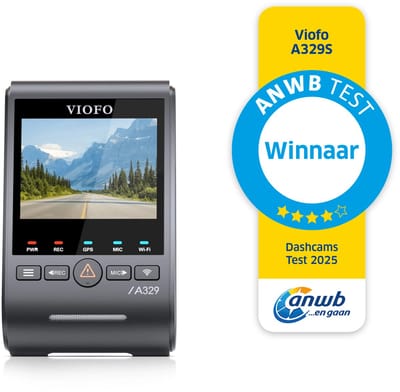VIOFO A329S 1CH - 4K Dashcam - Sony STARVIS 2 Nachtzicht - 4K 60fps HDR Video - WiFi 6 & GPS - Parkeerstand 24/7 Bewaking - Voor Auto met Schadebewijs en Kentekenregistratie