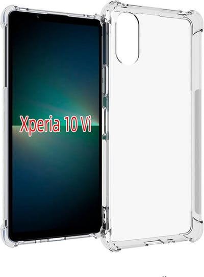 MobyDefend Hoesje - Geschikt voor Sony Xperia 10 VI - Transparante Shockproof TPU Backcover - Verstevigde Hoeken - Volledig Doorzichtig