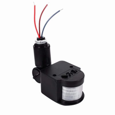 Allecto - Motion Detector - Bewegingssensor - 180 Graden Infrarood - Zwart - Veiligheidsverlichting - Geschikt voor Binnen en Buiten - Energiezuinig