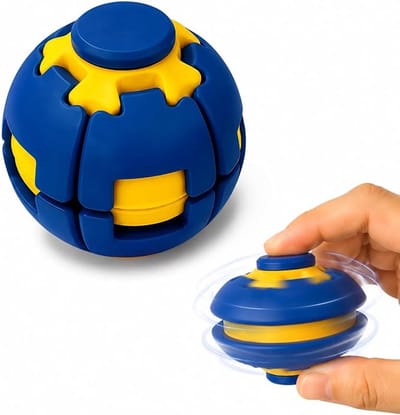 ECTEATOY® Stressbal - Fidget Spinner Bal - Snel Lager - 3D Geprinte Knijpbal Gadgets - Stressverlichting - 5.5cm - Donkerblauw