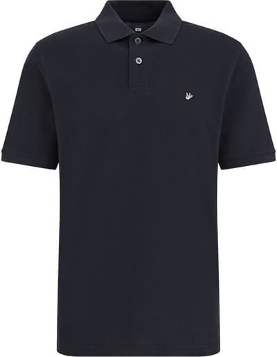WE Fashion Heren regular fit polo met structuur